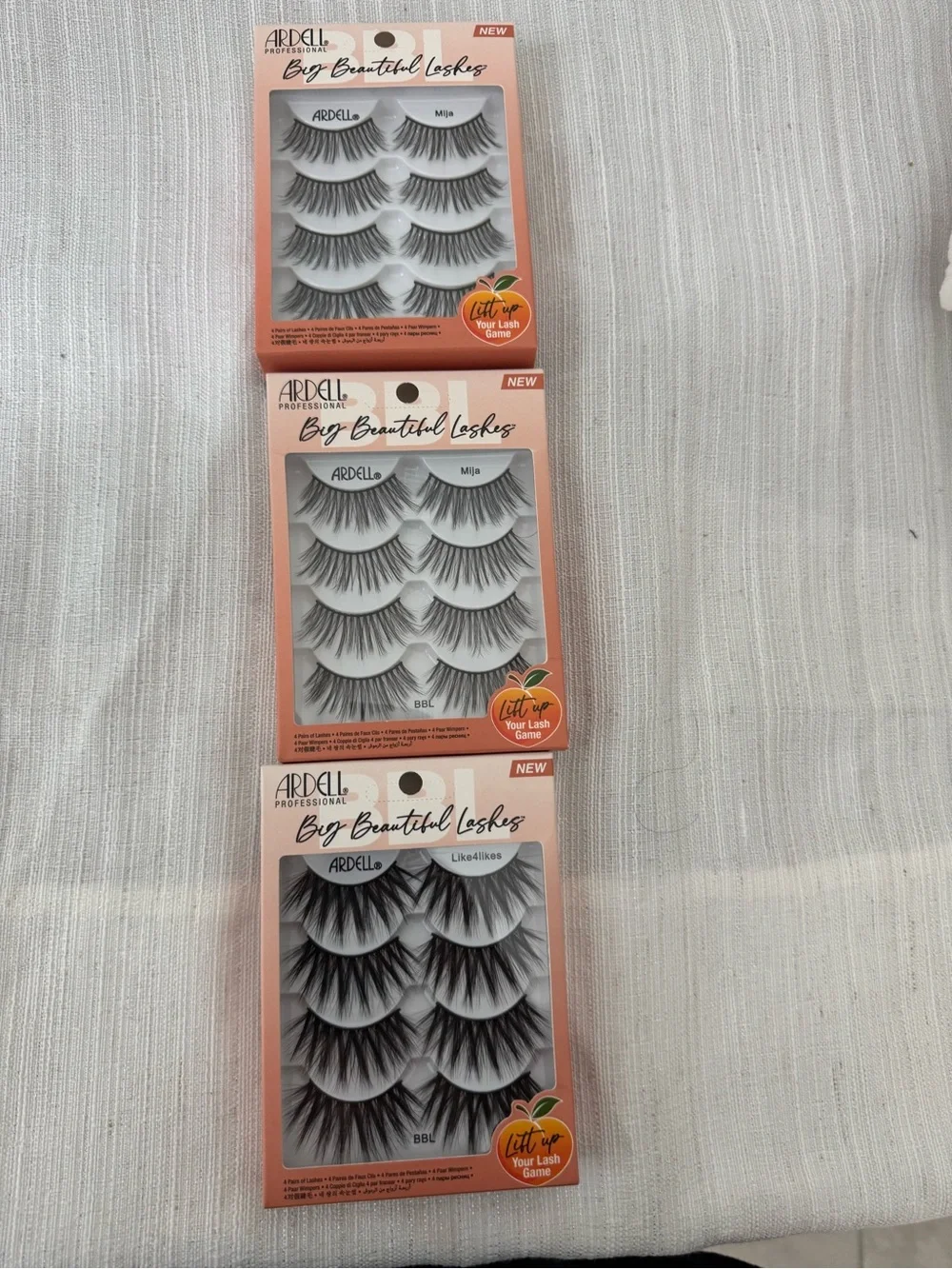 Ardell Big Beautiful Lashes BBL 3 packs— Black (4 Pairs)